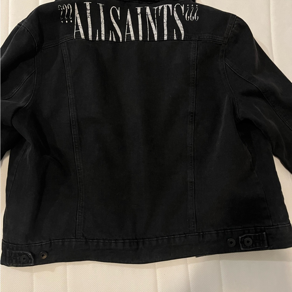 AllSaints Black Denim Jacket - worn once or twice mint condition.